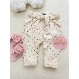 شلوار موسلین گلدار