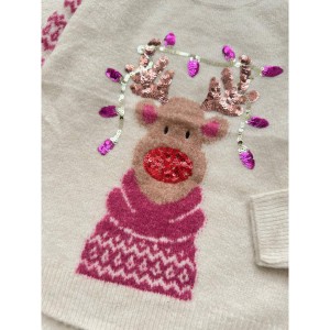 بلوز بافت گوزن پولک دوزی