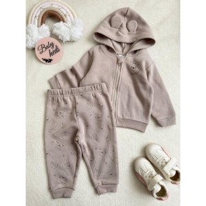 ست سوییشرت شلوار پو نسکافه ای