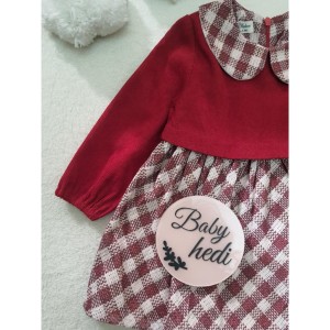 پیراهن یقه ب ب چهارخونه