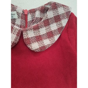 پیراهن یقه ب ب چهارخونه