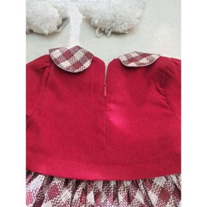 پیراهن یقه ب ب چهارخونه