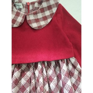 پیراهن یقه ب ب چهارخونه