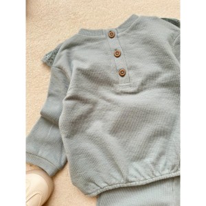 ست بلوز شلوار یقه گیپور