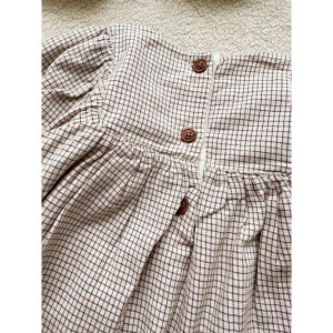 پیراهن چهارخونه گلدوزی