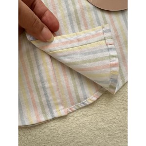 بلوز یقه مردانه راه راه رنگی