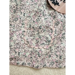 پیراهن یقه ب ب گل ریز