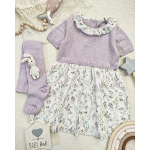 ست  دو تیکه پیراهن بافت یاسی و جوراب شلواری