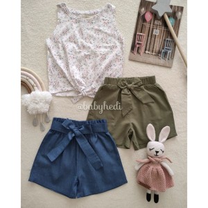 تاپ گره ای و شلوارک پاپیون