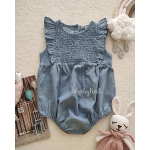 رامپر جین کاغذی اسموک دوزی