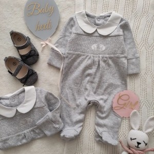 سرهمی اسموک دوزی یقه ب ب