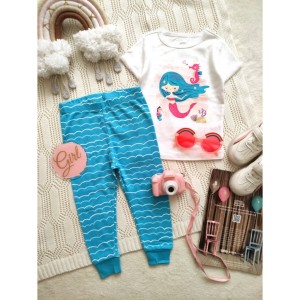 ست تیشرت و شلوار پری دریایی