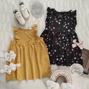 پیراهن های نوک مدادی پروانه ای و خردلی خالدار