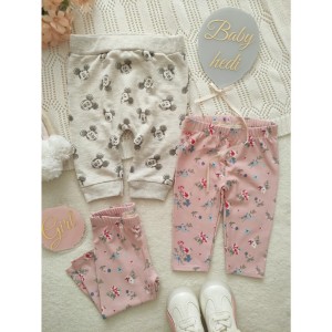 شلوارهای میکی موس و گلدار صورتی