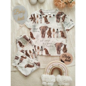 ست تیشرت و شلوار راحتی آدم ها و حیوانات