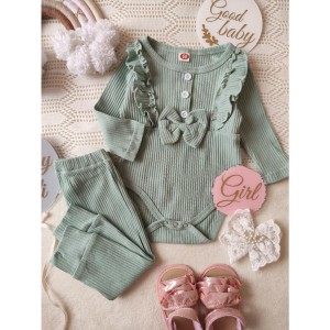 ست بادی و شلوار کبریتی سبز