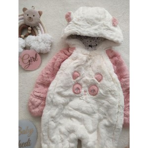 کاپشن سرهمی پاندا صورتی