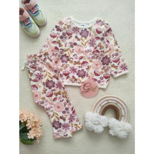 ست بلوز و شلوار گل و پروانه