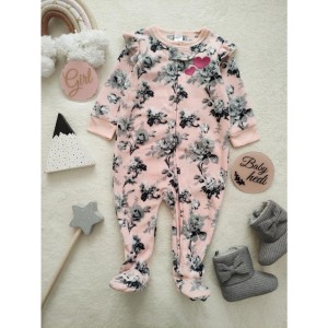 سرهمی فوتر صورتی گلدار