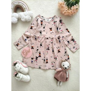 پیراهن نخی پیشی و خرگوش