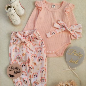 سه تیکه بادی کبریتی و شلوار رنگین کمان