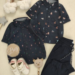 بلوز سورمه ای پسرانه