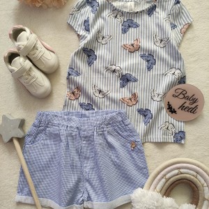 تی شرت راه راه پروانه ای