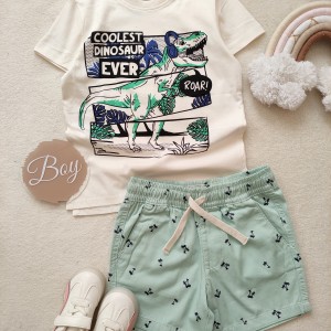 تیشرت دایناسور سفید