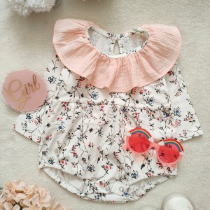 رامپر دخترانه مجلسی یقه چیندار