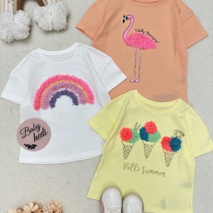 تی شرت تکه دوزی دخترانه