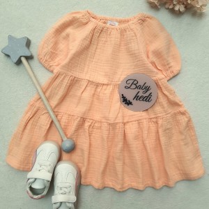 پیراهن موسلین دامن دوطبقه