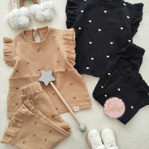 ست بلوز شلوارموسلین گلدوزی