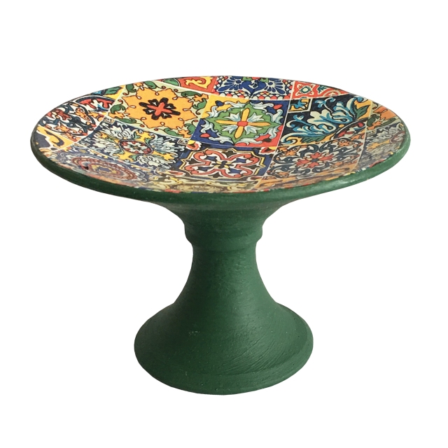 ظرف سفالی طرح کاشی کد 003