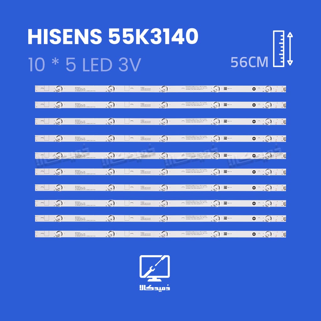 بک لایت تلویزیون هایسنس مدل 55K3140