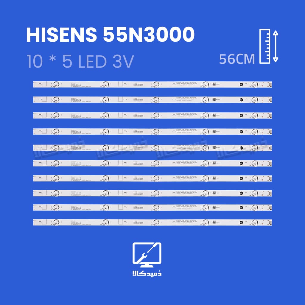 بک لایت تلویزیون هایسنس مدل 55N3000