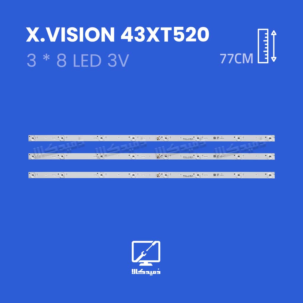 بک لایت تلویزیون ایکس ویژن 43XT520