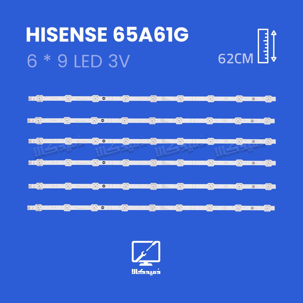 بک لایت تلویزیون هایسنس مدل 65A61G