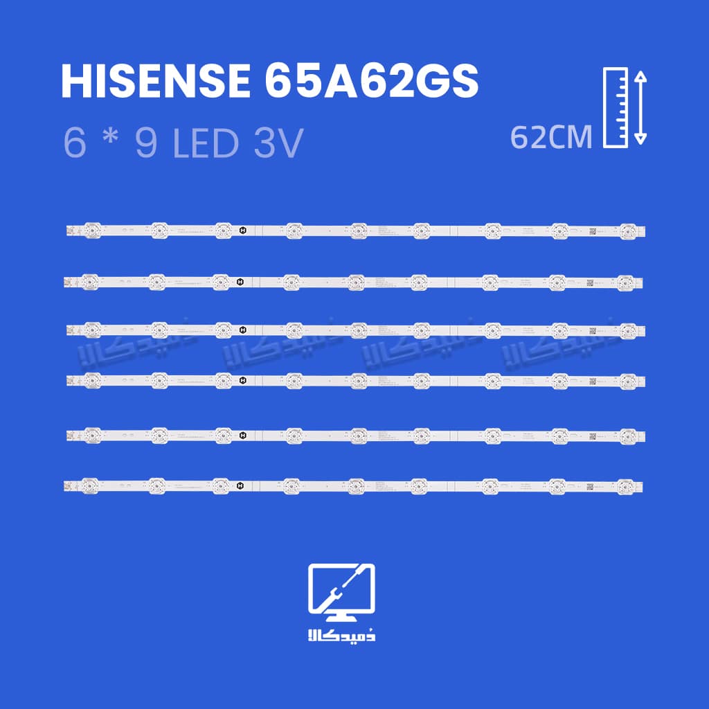 بک لایت تلویزیون هایسنس مدل 65A62
