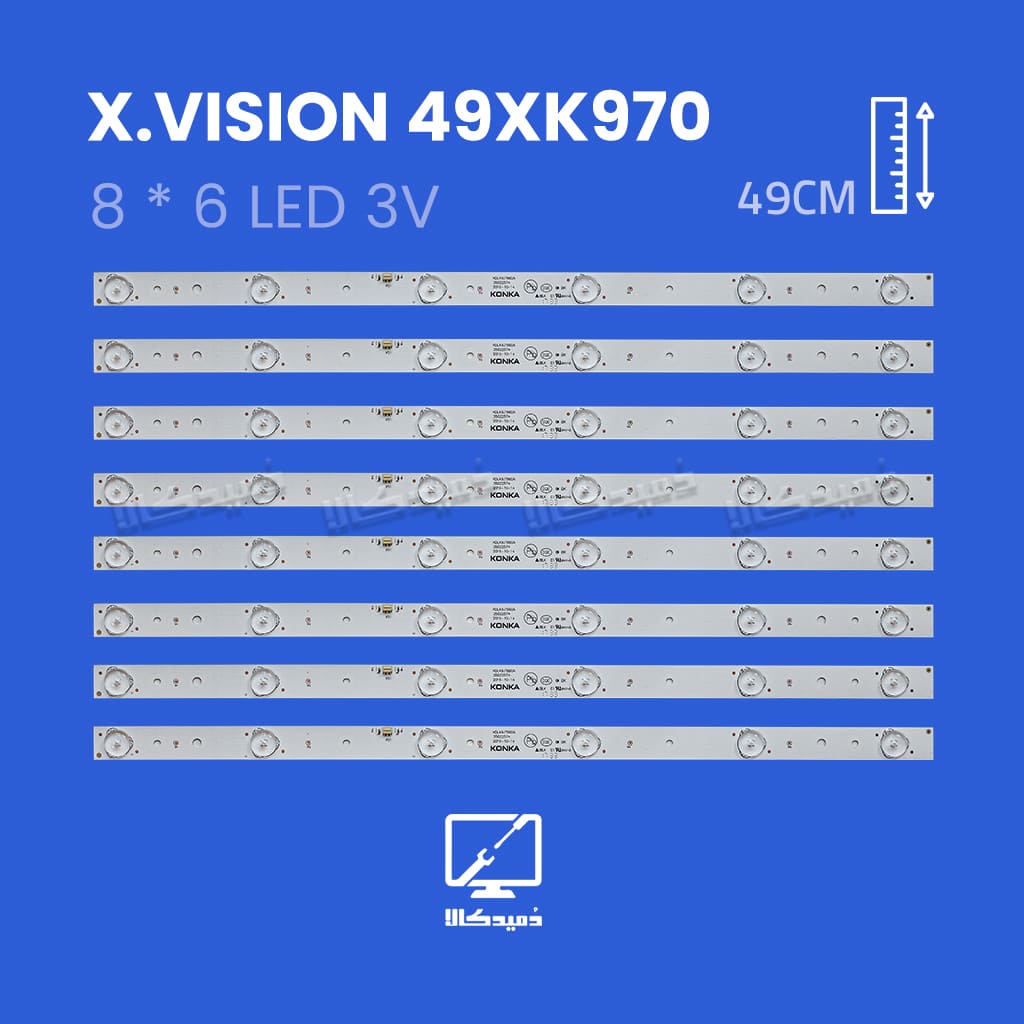 بک لایت تلویزیون ایکس ویژن  مدل 49XK970