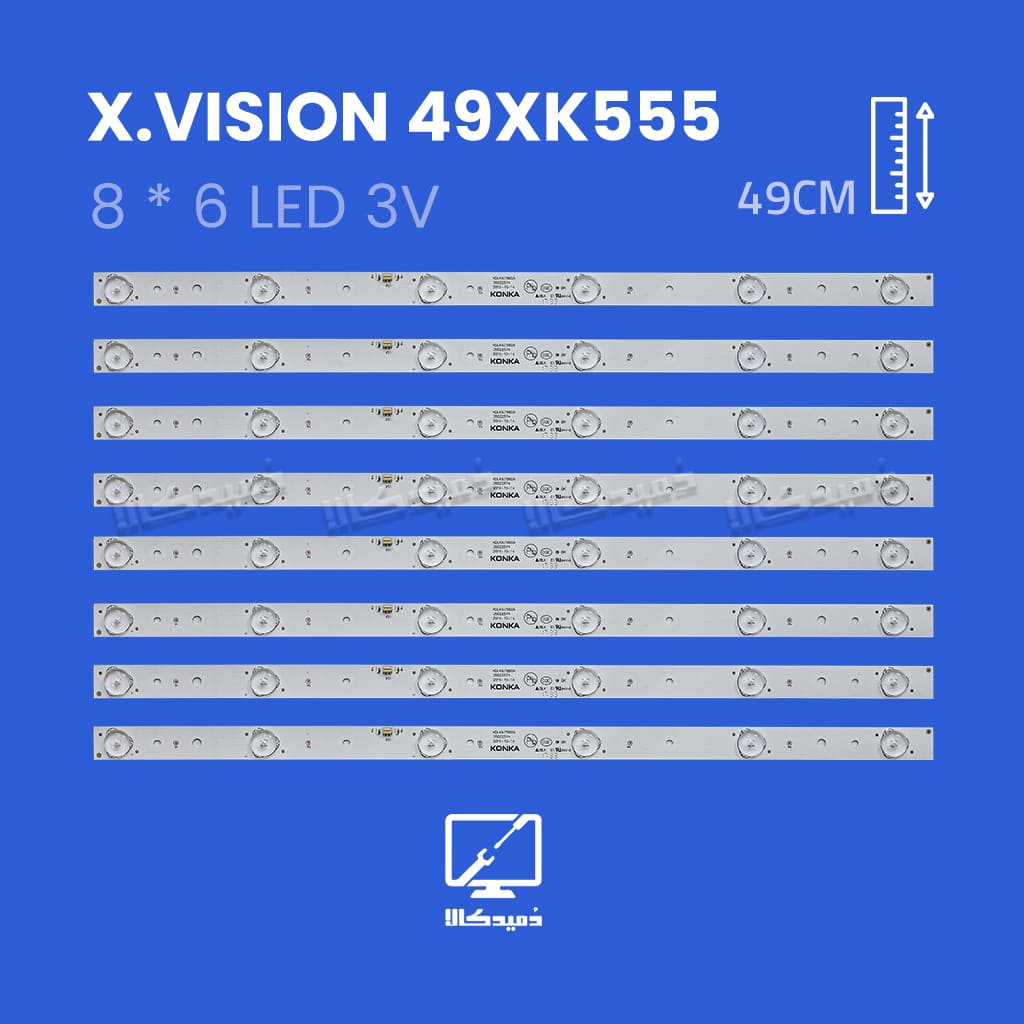 بک لایت تلویزیون ایکس ویژن  مدل 49XK555