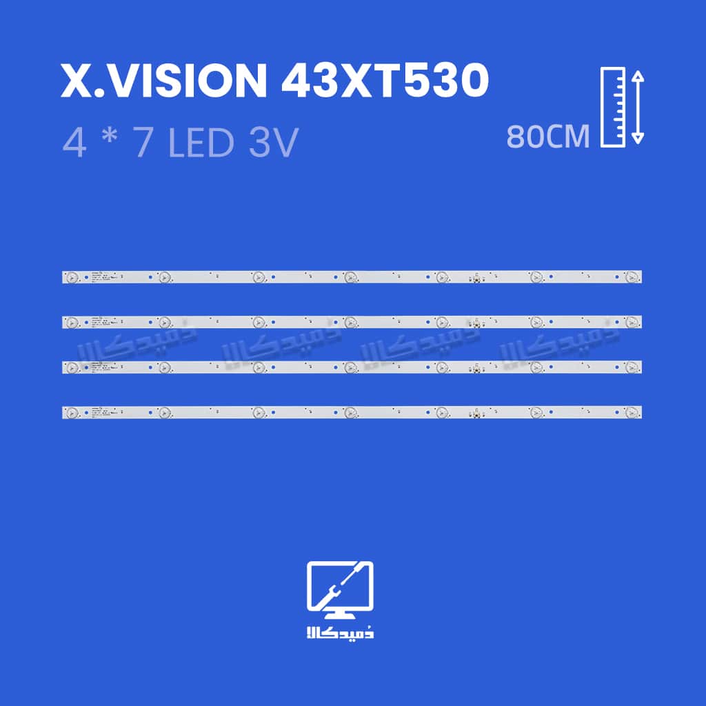 بک لایت تلویزیون ایکس ویژن 43XT530