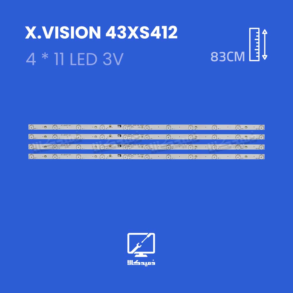 بک لایت تلویزیون ایکس ویژن مدل 43XS412