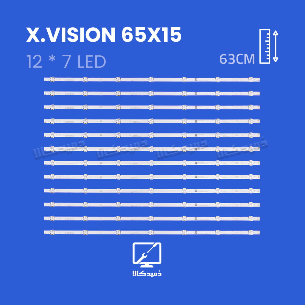 بک لایت تلویزیون ایکس ویژن مدل 65X15