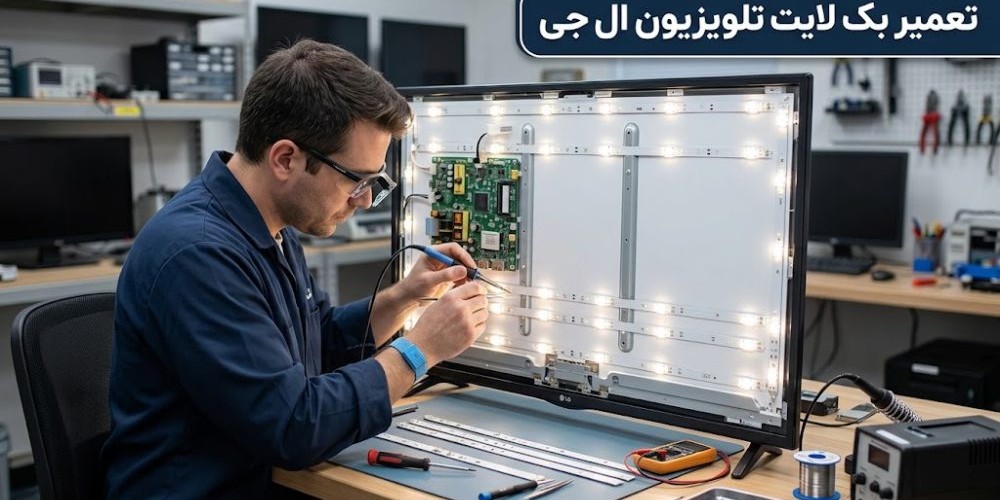 تعمیر بک ‌لایت تلویزیون ال جی؛ راهنمای کامل تشخیص و تعویض LED