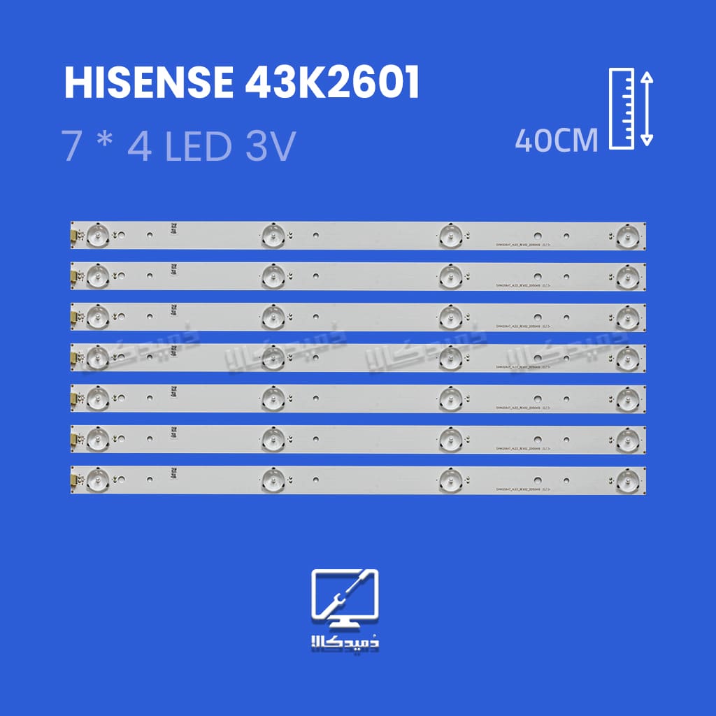 بکلایت تلویزیون هایسنس مدل 43K2601