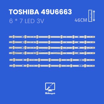 بک لایت تلویزیون توشیبا مدل 49U6663