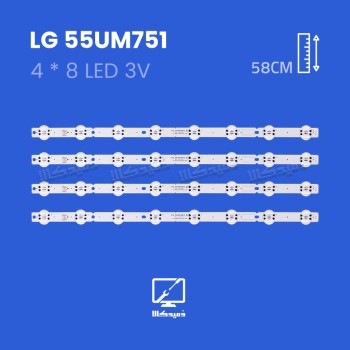 بک لایت تلویزیون ال جی مدل  55UM751