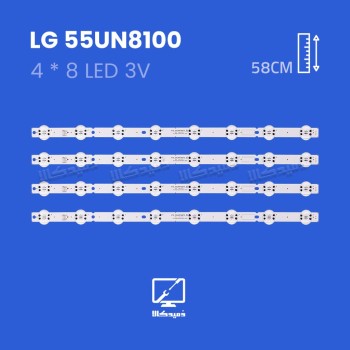 بک لایت تلویزیون ال جی مدل  55UN8100