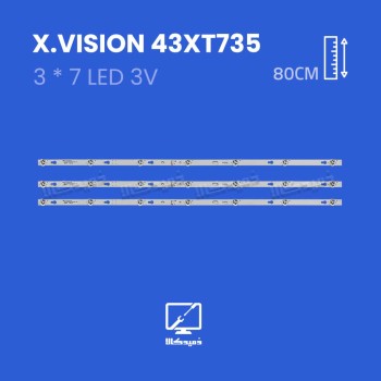 بک لایت تلویزیون ایکس ویژن 43XT735
