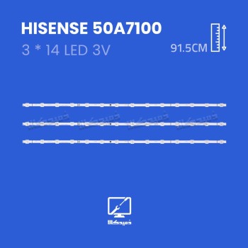 بک لایت تلویزیون هایسنس مدل 50A7100